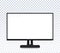 Computer monitor vector mockup, realistic display