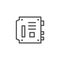Computer motherboard line outline icon