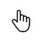 Computer mouse click cursor gray arrow icon. Mouse vector illustration.