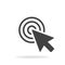 Computer mouse click cursor gray arrow icon. Vector illustration