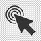 Computer mouse cursor icon in flat style. Arrow cursor vector il