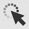 Computer mouse cursor icon in flat style. Arrow cursor vector il