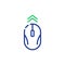 Computer Mouse Swipe Move Arrow Line Icon. Mouse PC Scroll Up Linear Pictogram. Wireless Computer Tool Navigation