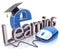 Computer mouse and word E-learning - education concept