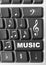 Computer music keyboard