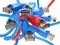 Computer network LAN cables rj45. Internet connections choice
