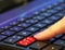 Computer off button malicious attack dark web virus malware ransomware trojan