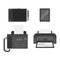 Computer office equipment vector