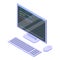 Computer operating system icon, isometric style