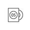 Computer operating system line icon