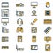 Computer Peripheral and Accessories Elements Icon Set