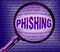 Computer Phishing Means Magnifier Magnifying And Internet