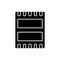 Computer port black glyph icon