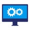 Computer processing data and system optimization icon