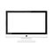 Computer realistic display vector illustration. Empty screen computer monitor