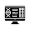 computer research genetic molecule glyph icon vector illustration