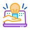 Computer savvy icon vector outline illustration