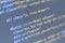 Computer screen coding programming software text