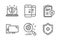 Computer, Search statistics and Privacy policy icons set. Vector