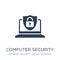 Computer security icon. Trendy flat vector Computer security icon on white background from Internet Security and Networking