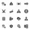 Computer security vector icons set