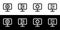 Computer setting, configuration, and preference icon set.