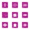 Computer software icons set, grunge style