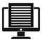 Computer summary icon, simple style