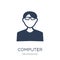 Computer Systems Analyst icon. Trendy flat vector Computer Systems Analyst icon on white background from Professions collection