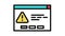 computer task error color icon animation