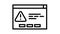 computer task error line icon animation