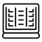 Computer task schedule icon, outline style