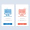 Computer, Technology, Hardware  Blue and Red Download and Buy Now web Widget Card Template