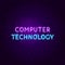 Computer Technology Text Neon Label