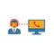 Computer-Telephony Integration icon. Simple flat element from customer service collection. Creative computer-telephony integration