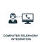 Computer-Telephony Integration icon symbol. Creative sign from icons collection. Filled flat Computer-Telephony Integration icon