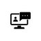 Computer user chat icon. Simple connection sign icons for ui and ux, website or mobile application