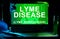 Computer with words Lyme disease