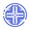 Computing, Database, Datacenter, Mainframe, Server Blue Dotted Line Line Icon