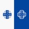 Computing, Database, Datacenter, Mainframe, Server Line and Glyph Solid icon Blue banner