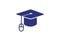 Computing Mouse Graduate Hat Web Education Logo