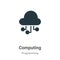 Computing vector icon on white background. Flat vector computing icon symbol sign from modern programming collection for mobile