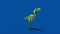 Compy Jurassic Dinosaur Runcycle Blue Screen Loop Front 3D Rendering Animation