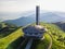 Comunistical monument in the mountain. Buzludja, Bulgaria.