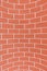Concave brick wall