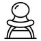 Concave seat chair icon, outline style