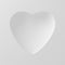 Concave Shape Of White Heart On White Background