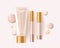 Concealer, foundation cosmetic ads template