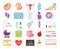 Conceiving child and pregnancy, prenatal childbearing birth, motherhood flat vector icons