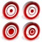 Concentric circles, bullseye, cross-hair, reticle, target mark i